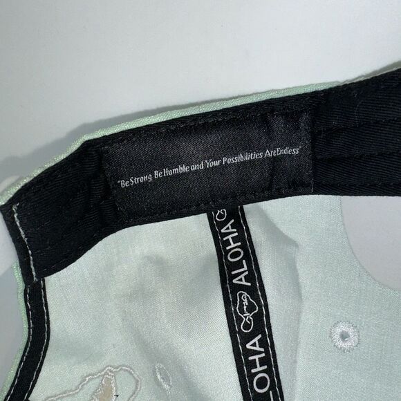 ALPHA 808 Maui Embroidered Snapback Woven Ball Cap Aloha Hat Mint Green - Picture 9 of 10